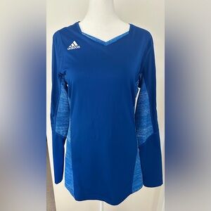 Adidas Volleyball Royal blue lightweight V-neck top Size Medium